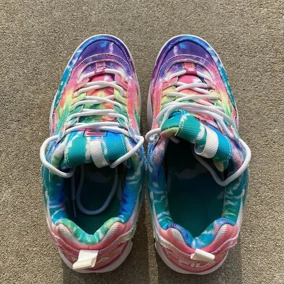 Fila Disruptor II Tie Dye Sneakers Size 7.5 - Picture 8 of 11